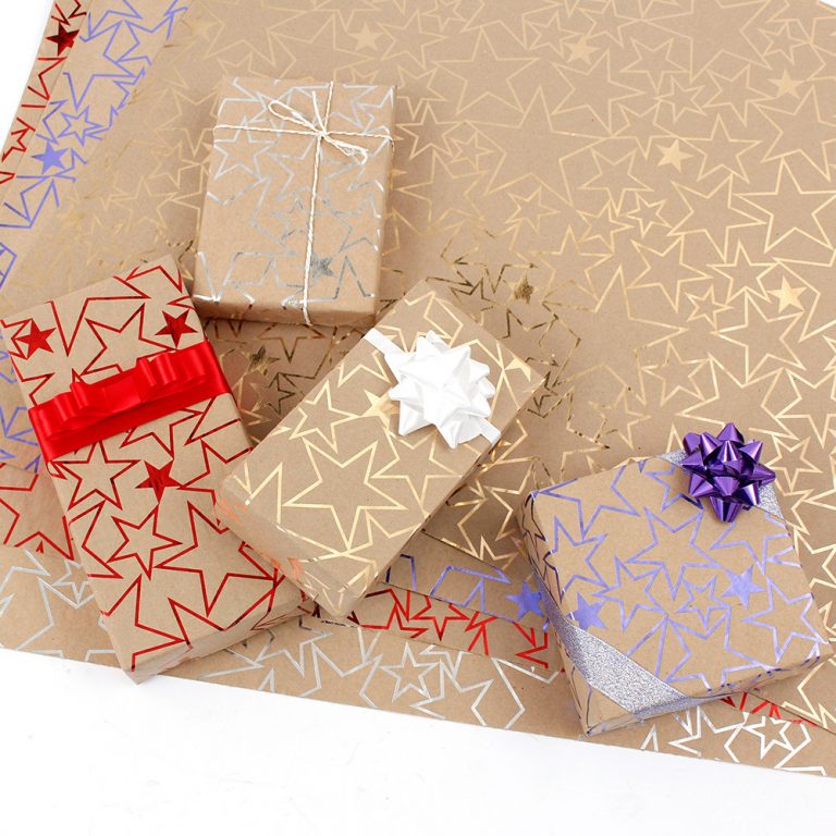 New hot stamping kraft paper gift wrapping paper Wrapping Paper