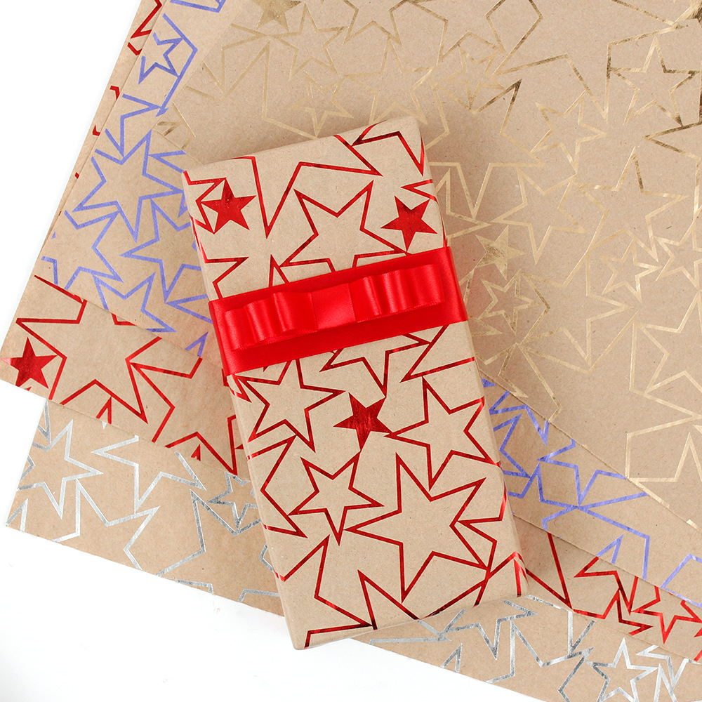 New hot stamping kraft paper gift wrapping paper Wrapping Paper