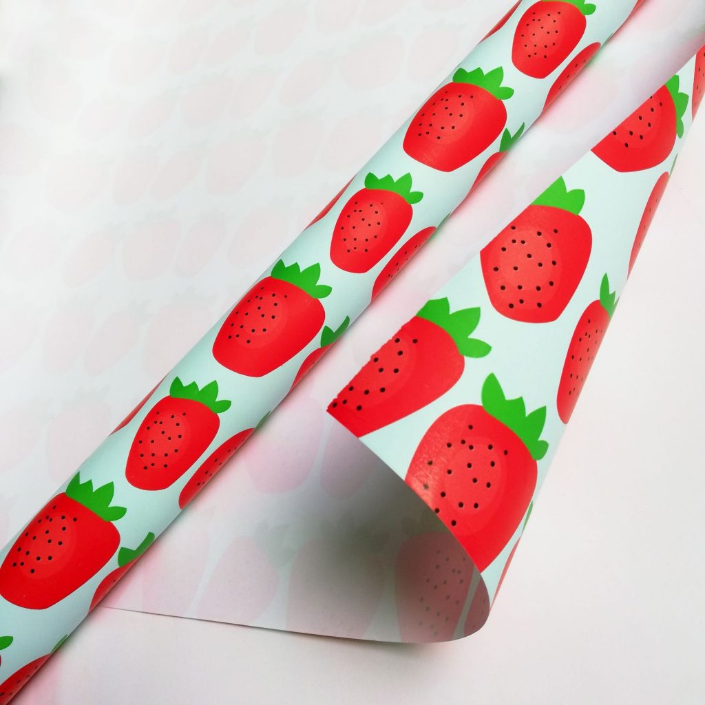 Strawberry pattern food gift box wrapping paper Wrapping Paper