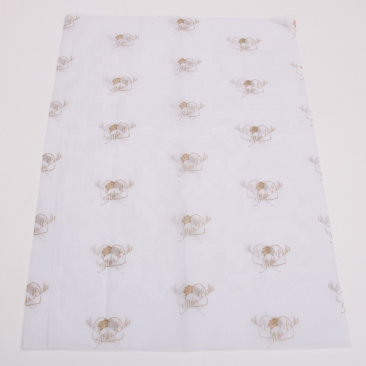 Gold print logo packaging gift wrapping tissue paper Wrapping Paper