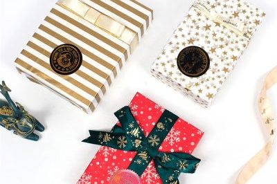 Snowflake stripes printed gift bouquet wrapping paper (6)