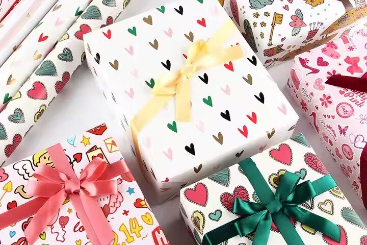 Custom Printed Birthday Gift Wrap – Elegant & Personal (2) Elegant custom birthday gift wrapping paper with decorative prints