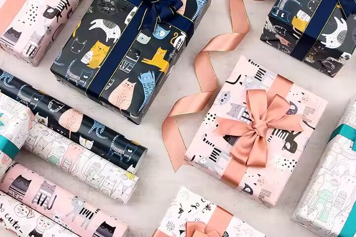 Custom luxury gift wrapping paper with premium finishes