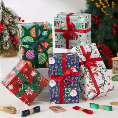 Custom luxury gift wrapping paper with premium finishes