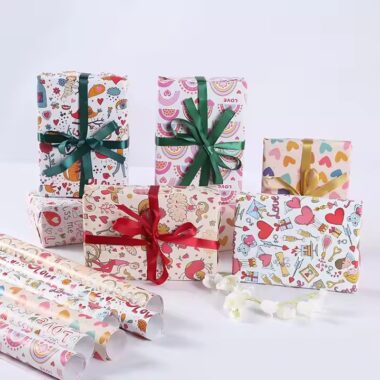 Custom luxury gift wrapping paper with premium finishes