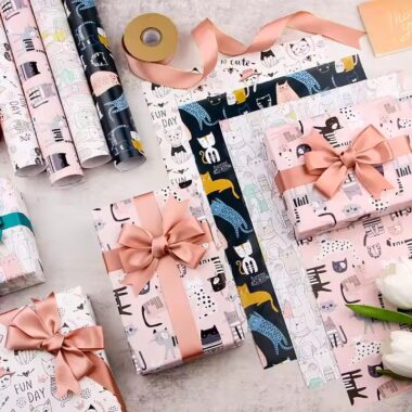 Custom luxury gift wrapping paper with premium finishes