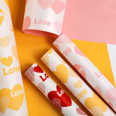 Custom waterproof flower wrapping paper for Valentine’s Day