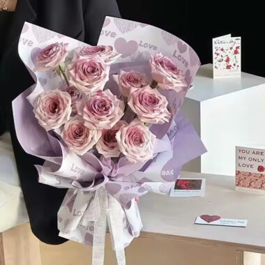 Custom waterproof flower wrapping paper for Valentine’s Day
