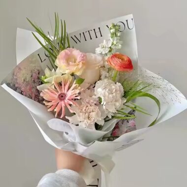 Luxury waterproof flower wrapping paper in rolls and sheets