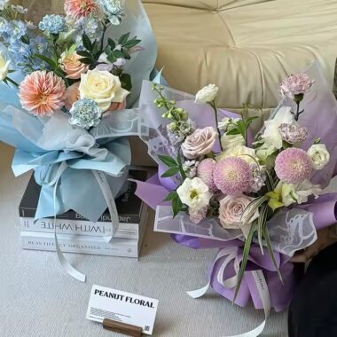Luxury waterproof flower wrapping paper in rolls and sheets