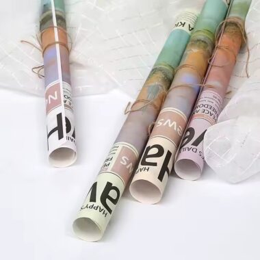 Vintage English newspaper flower wrapping paper for bouquets