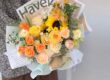 Vintage English newspaper flower wrapping paper for bouquets