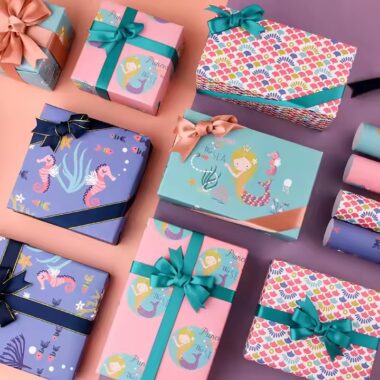 Luxury custom gift wrapping paper rolls with elegant finish