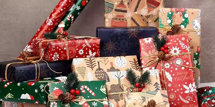 Custom premium Christmas wrapping paper rolls with festive holiday prints