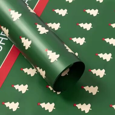 Custom logo Christmas wrapping paper rolls with festive prints