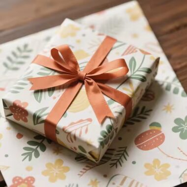 Custom birthday and Valentine’s gift wrapping paper with romantic prints