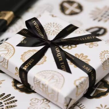 Custom birthday and Valentine’s gift wrapping paper with romantic prints