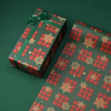 Custom floral Christmas gift wrapping paper rolls