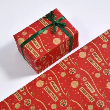 Custom floral Christmas gift wrapping paper rolls