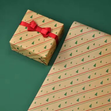 Custom floral Christmas gift wrapping paper rolls
