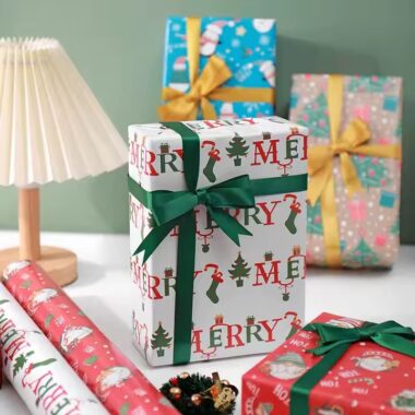 Luxury double-sided Christmas wrapping paper in custom sizes