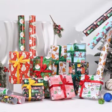 Luxury double-sided Christmas wrapping paper in custom sizes
