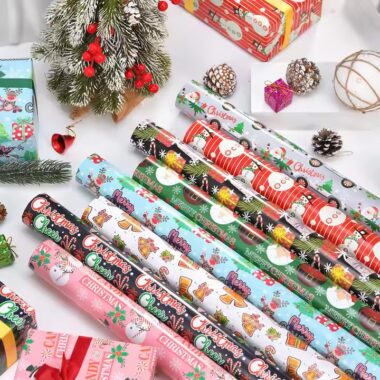 Luxury double-sided Christmas wrapping paper in custom sizes