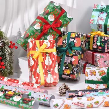 Luxury double-sided Christmas wrapping paper in custom sizes