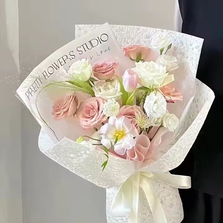 Stone paper texture florist wrapping roll for bouquets (5) Eco-friendly stone texture flower wrapping paper roll