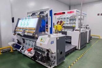 Wrapping Paper Production Machines in Factory