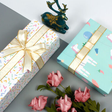 Premium colorful birthday gift wrapping paper sheets