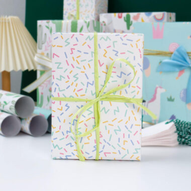 Premium colorful birthday gift wrapping paper sheets