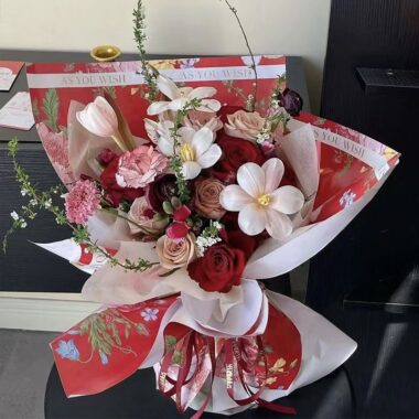 Colorful floral atmosphere flower wrapping paper sheets