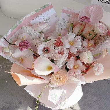 Colorful floral atmosphere flower wrapping paper sheets