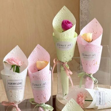 Embossed petal waterproof flower wrapping paper sheets