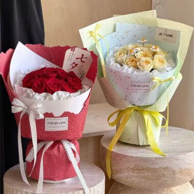 Embossed petal waterproof flower wrapping paper sheets