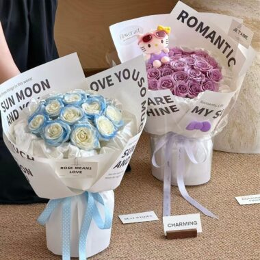 English print florist wrapping paper for bouquets