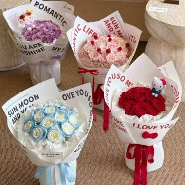 English print florist wrapping paper for bouquets