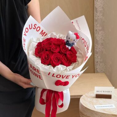 English print florist wrapping paper for bouquets