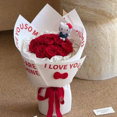 English print florist wrapping paper for bouquets