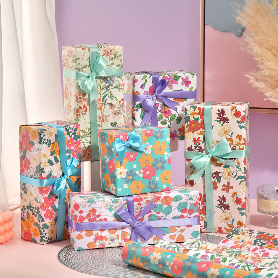 Elegant floral series decorative gift wrapping paper