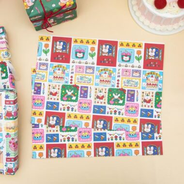 Cute graduation cartoon gift wrapping paper for students