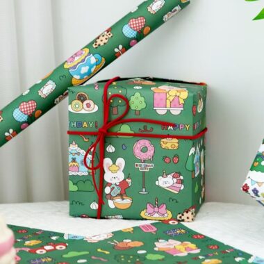 Cute graduation cartoon gift wrapping paper for students