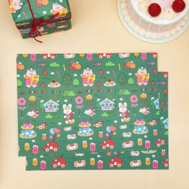Cute graduation cartoon gift wrapping paper for students