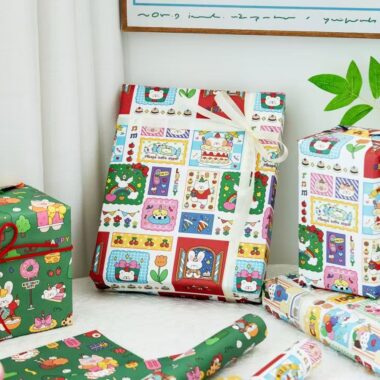 Cute graduation cartoon gift wrapping paper for students