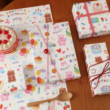 Large cartoon kids gift wrapping paper for children’s gifts
