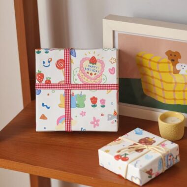 Large cartoon kids gift wrapping paper for children’s gifts