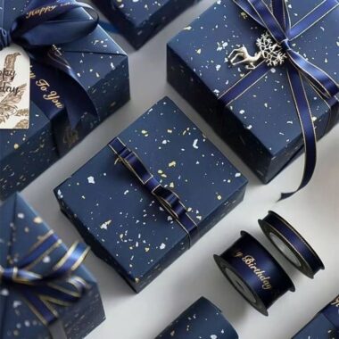 Large thick decorative birthday wrapping paper for gifts