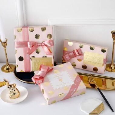 Luxury foil stamping wrapping paper with metallic shine