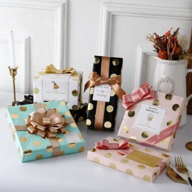 Luxury foil stamping wrapping paper with metallic shine